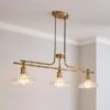 Colt Antique Brass 3 Light Diner Ceiling Light -Dunelm 30647585