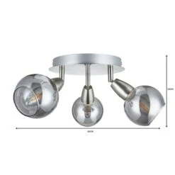 Tia 3 Light Semi Flush Spotlight -Dunelm 30647892 alt06