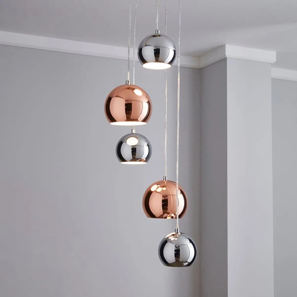 Sora Metallic 5 Light Cluster Ceiling Light 3 Sora Metallic 5 Light Cluster Ceiling Light