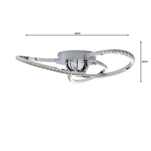 Oria 3 Light Integrated LED Jewel Flush Ceiling Light 7 Oria 3 Light Integrated LED Jewel Flush Ceiling Light - Image 5