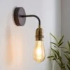 Marsden Antique Brass Industrial Wall Light 1 Marsden Antique Brass Industrial Wall Light -Dunelm 30671328