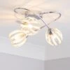 Rosa 3 Light Chrome Semi Flush Ceiling Light 1 Rosa 3 Light Chrome Semi Flush Ceiling Light -Dunelm 30671374
