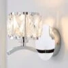Kleio Glass Chrome Wall Light 2 Kleio Glass Chrome Wall Light -Dunelm 30671380