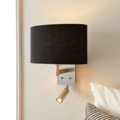 Reader Shaded Wall Light 27 Reader Shaded Wall Light -Dunelm 30671393