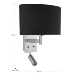 Reader Shaded Wall Light 30 Reader Shaded Wall Light -Dunelm 30671393 alt08