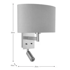 Reader Shaded Wall Light 25 Reader Shaded Wall Light -Dunelm 30671404 alt08