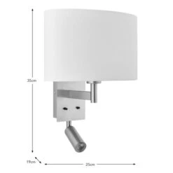 Reader Shaded Wall Light 20 Reader Shaded Wall Light -Dunelm 30671405 alt08