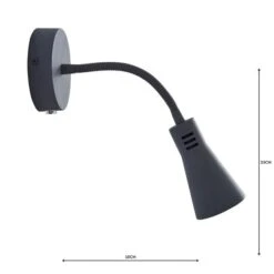 Nola Adjustable Plug In Wall Light 30 Nola Adjustable Plug In Wall Light -Dunelm 30671421 alt04