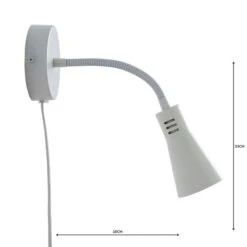 Nola Adjustable Plug In Wall Light 24 Nola Adjustable Plug In Wall Light -Dunelm 30671422 alt04