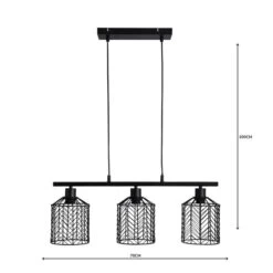 Siena 3 Light Diner Ceiling Light 26 Siena 3 Light Diner Ceiling Light -Dunelm 30674212 alt04