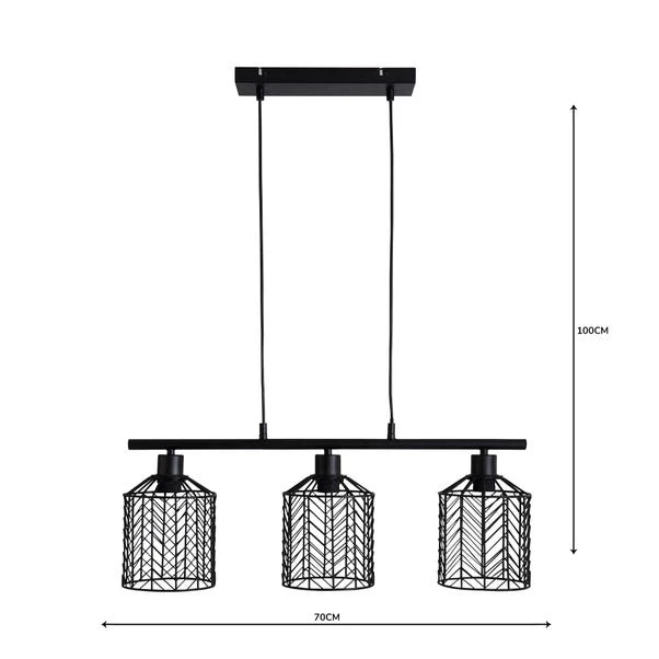 Siena 3 Light Diner Ceiling Light 13 Siena 3 Light Diner Ceiling Light - Image 11