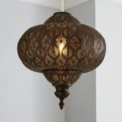 Lucena Fretwork Easy Fit Pendant Shade 14 Lucena Fretwork Easy Fit Pendant Shade -Dunelm 30674437