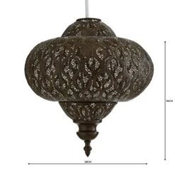 Lucena Fretwork Easy Fit Pendant Shade 17 Lucena Fretwork Easy Fit Pendant Shade -Dunelm 30674437 alt04