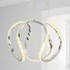 Marsia Integrated LED Swirl Jewel Chrome Semi Flush Ceiling Light 2 Marsia Integrated LED Swirl Jewel Chrome Semi Flush Ceiling Light -Dunelm 30674443