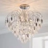 Parla Jewel 3 Light Semi Flush Ceiling Light -Dunelm 30674447