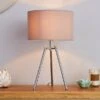 Nora Chrome Tripod Table Lamp 1 Nora Chrome Tripod Table Lamp -Dunelm 30681842