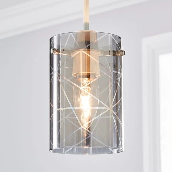 Grayson Smoked Glass Easy Fit Pendant Shade 3 Grayson Smoked Glass Easy Fit Pendant Shade