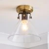 Paulson Antique Brass Bathroom Flush Ceiling Light 1 Paulson Antique Brass Bathroom Flush Ceiling Light -Dunelm 30713544