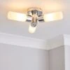 Porto 3 Light Chrome Bathroom Flush Ceiling Light 1 Porto 3 Light Chrome Bathroom Flush Ceiling Light -Dunelm 30713558