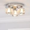 Kylie Bathroom 3 Light Flush Ceiling Light 2 Kylie Bathroom 3 Light Flush Ceiling Light -Dunelm 30713566