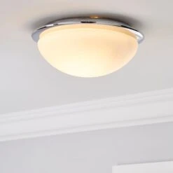 Lotto Bathroom Flush Ceiling Light -Dunelm 30713583