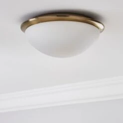 Lotto Bathroom Flush Ceiling Light -Dunelm 30713585 alt01
