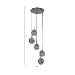 Alexis 5 Light Cluster Ceiling Light 36 Alexis 5 Light Cluster Ceiling Light -Dunelm 30713726 alt05