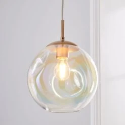 Alexis Glass Pendant Light -Dunelm 30713727