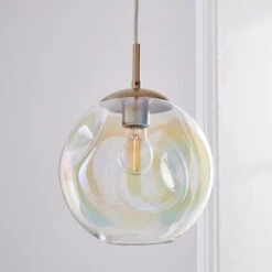 Alexis Glass Pendant Light -Dunelm 30713727 alt01
