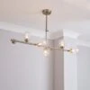 Tarsia Glass Satin Nickel Semi Flush Ceiling Light 1 Tarsia Glass Satin Nickel Semi Flush Ceiling Light -Dunelm 30713775