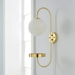 Gigi Plug In Wall Light With Shelf -Dunelm 30713789 alt01