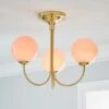 Gigi 3 Light Semi Flush Ceiling Light 2 Gigi 3 Light Semi Flush Ceiling Light -Dunelm 30713790