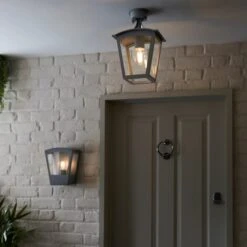 Leese Outdoor Semi Flush Porch Light 18 Leese Outdoor Semi Flush Porch Light -Dunelm 30730475 alt04