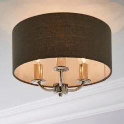 Preston 3 Light Flush Ceiling Light 36 Preston 3 Light Flush Ceiling Light -Dunelm 30730505