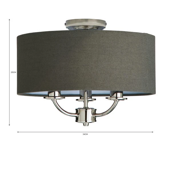 Preston 3 Light Flush Ceiling Light 22 Preston 3 Light Flush Ceiling Light - Image 20