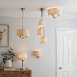 Preston 3 Light Flush Ceiling Light 34 Preston 3 Light Flush Ceiling Light -Dunelm 30730506 alt06