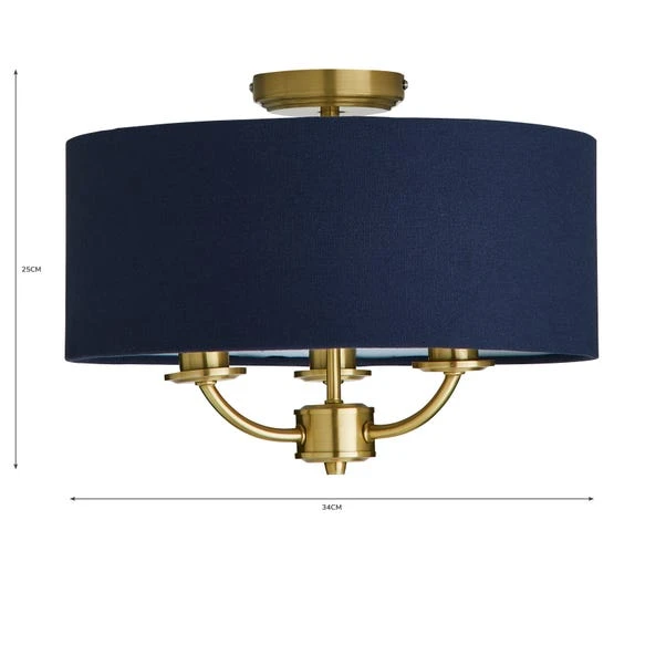 Preston 3 Light Flush Ceiling Light 9 Preston 3 Light Flush Ceiling Light - Image 7