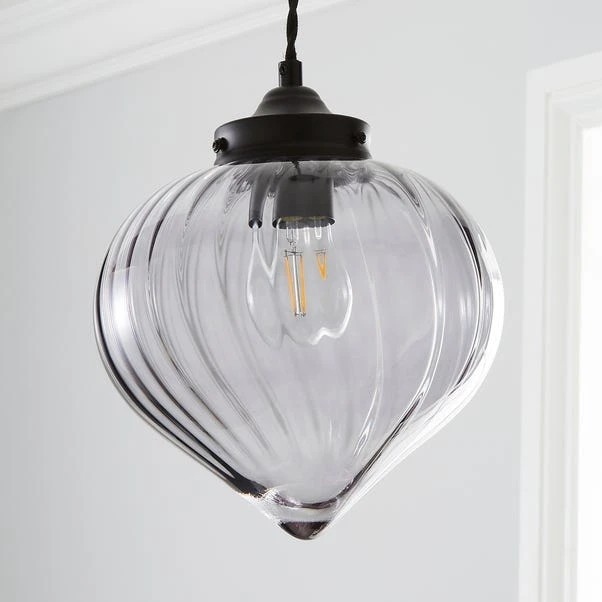 Voyager Smoked Glass Pendant Light 4 Voyager Smoked Glass Pendant Light - Image 2