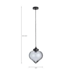 Voyager Smoked Glass Pendant Light 13 Voyager Smoked Glass Pendant Light -Dunelm 30730518 alt07