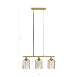 Siena 3 Light Diner Ceiling Light 21 Siena 3 Light Diner Ceiling Light -Dunelm 30730555 alt07