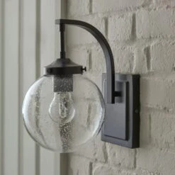 Twain Outdoor Globe Glass Wall Light 23 Twain Outdoor Globe Glass Wall Light -Dunelm 30730558 alt01