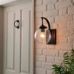 Twain Outdoor Globe Glass Wall Light 25 Twain Outdoor Globe Glass Wall Light -Dunelm 30730558 alt03