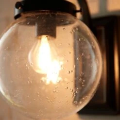 Twain Globe Glass Compact Outdoor Wall Light 10 Twain Globe Glass Compact Outdoor Wall Light -Dunelm 30730561 alt02