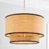 Malika Cane 2 Tier Easy Fit Pendant Shade 1 Malika Cane 2 Tier Easy Fit Pendant Shade -Dunelm 30730579