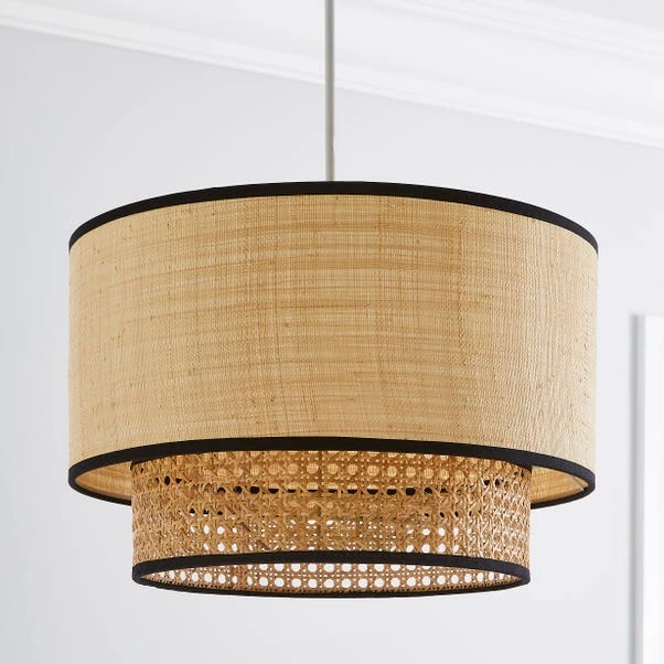 Malika Cane 2 Tier Easy Fit Pendant Shade 4 Malika Cane 2 Tier Easy Fit Pendant Shade - Image 2