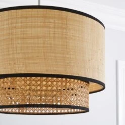Malika Cane 2 Tier Easy Fit Pendant Shade 9 Malika Cane 2 Tier Easy Fit Pendant Shade -Dunelm 30730579 alt02