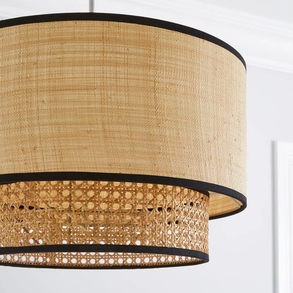 Malika Cane 2 Tier Easy Fit Pendant Shade 5 Malika Cane 2 Tier Easy Fit Pendant Shade - Image 3