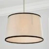 Liza Linen Trim Tapered Lamp Shade 1 Liza Linen Trim Tapered Lamp Shade -Dunelm 30730590