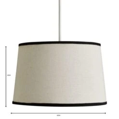 Liza Linen Trim Tapered Lamp Shade 11 Liza Linen Trim Tapered Lamp Shade -Dunelm 30730590 alt06