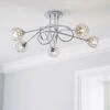 Portia 5 Light Semi Flush Ceiling Light 2 Portia 5 Light Semi Flush Ceiling Light -Dunelm 30730614